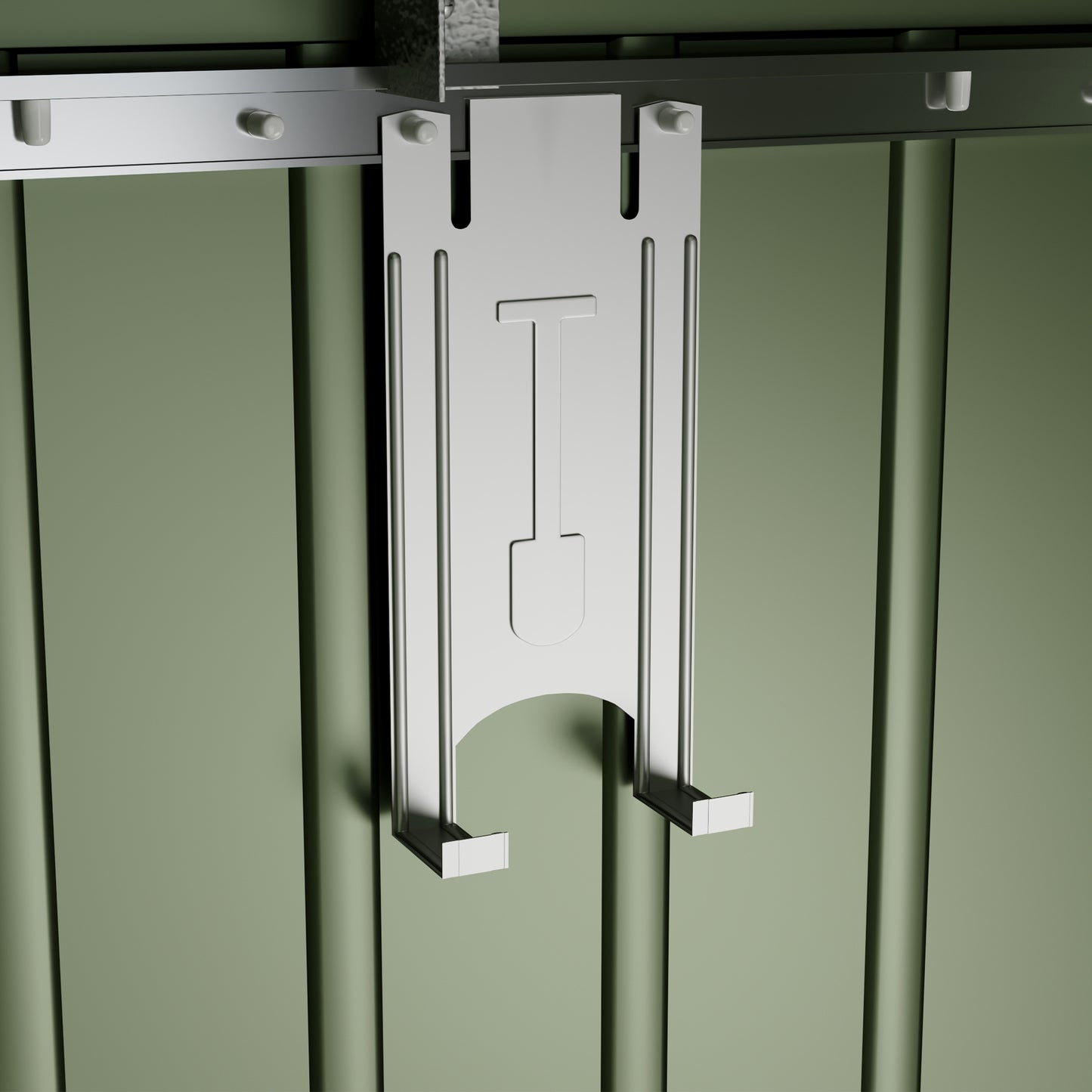 Gray Large Metal Tool Shed with Sloping Roof and Lockable Door, 334x313x202cm for Garden, Terrace, Lawn, and Carport