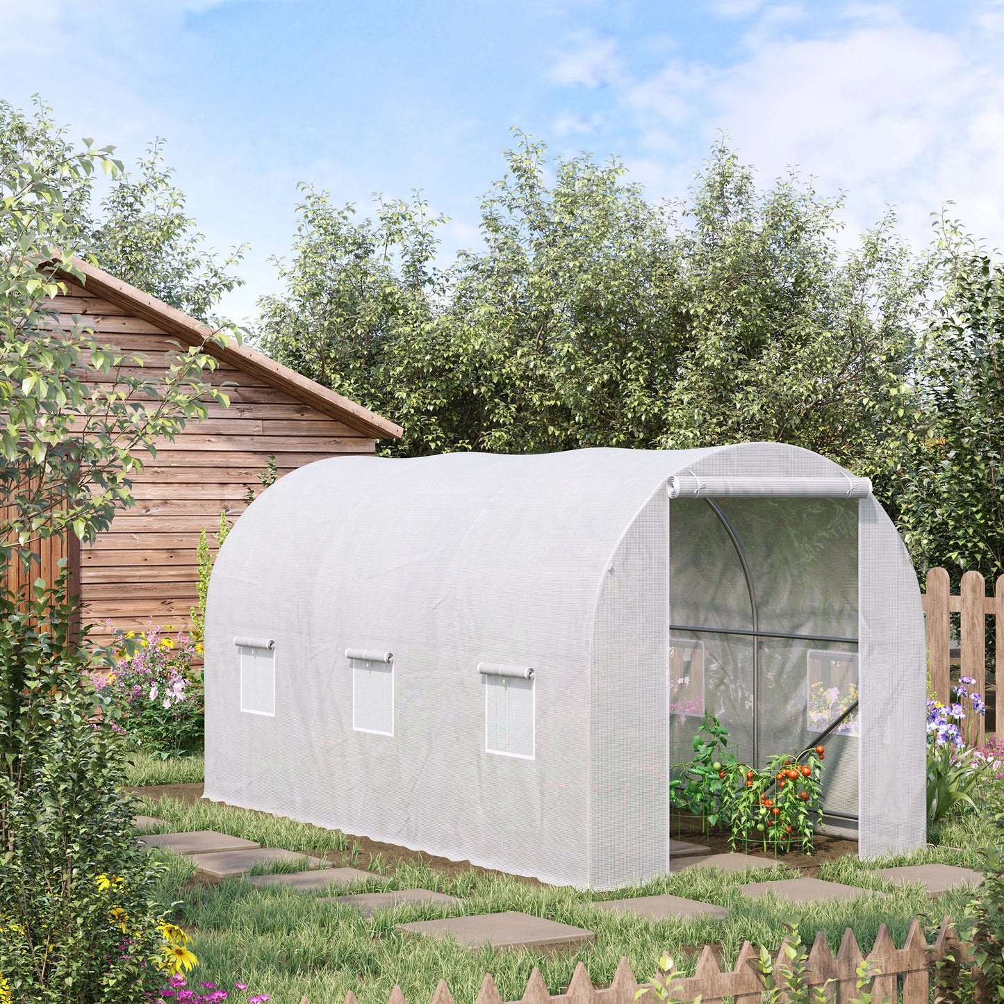 Greenhouse 350x200x200cm film greenhouse greenhouse plant house ideal for garden care & plant cultivation