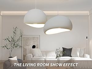 (M)Wabi Sabi Pendant Lighting Polystyrene White Chandelier Hanging Light Fixture for Dining Room Hall