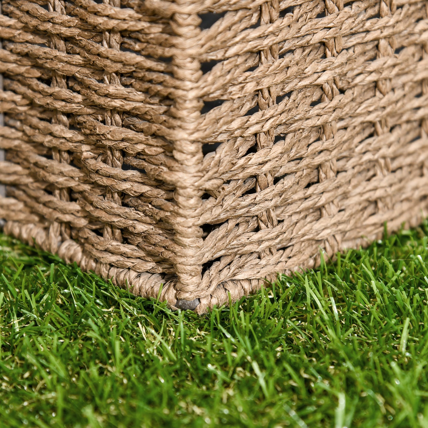 Artificial grass 10 pieces lawn carpet 30 x 30 cm 25 mm dark green for balcony garden, durable & easy to care, artificial lawn made of plastic