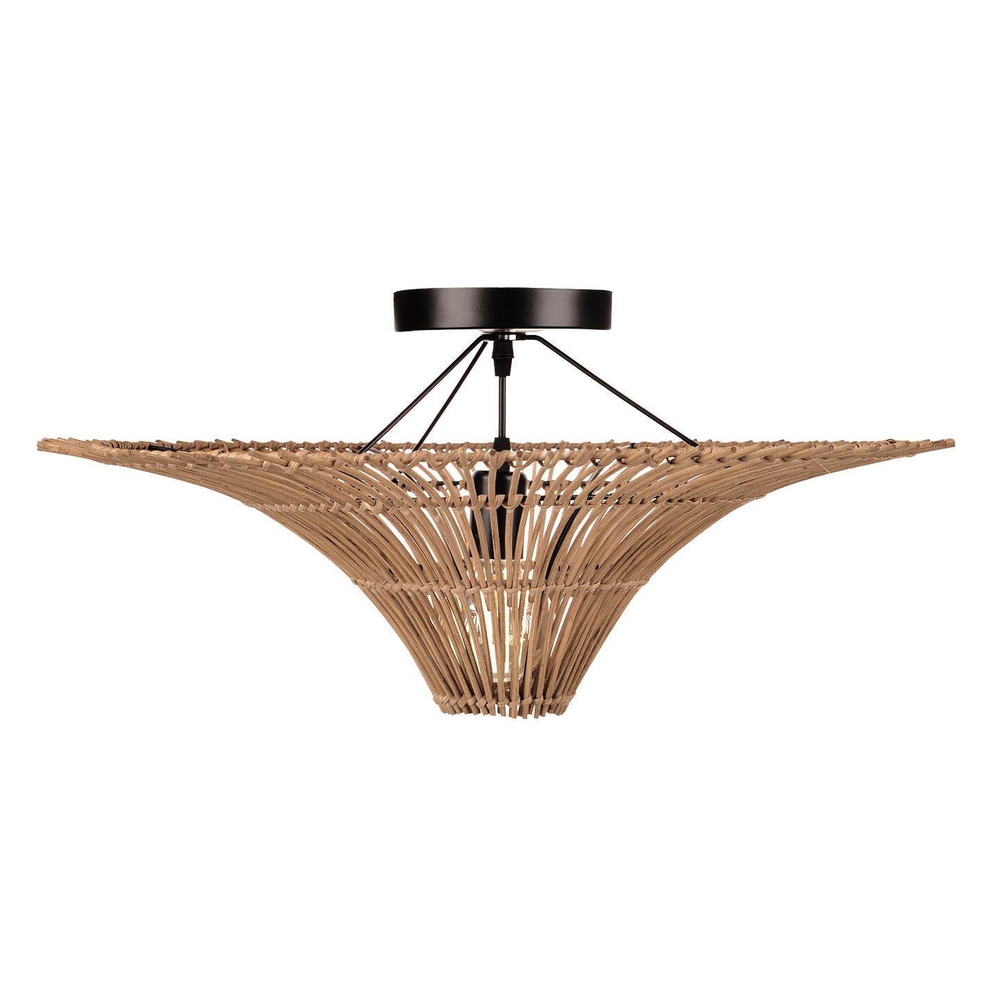(M)ARTURESTHOME Rustic Wicker Ceiling Light Fixtures Boho Rattan Chandelier for Coastal Kitchen Island Dining Room