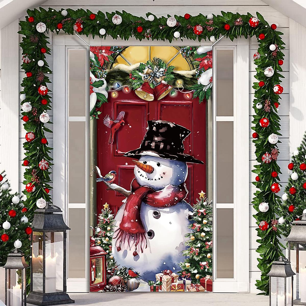(Y)180*60cm Christmas Santa Claus Flag Banner Merry Christmas Decoration For Home 2025 Navidad Noel Christmas Ornaments