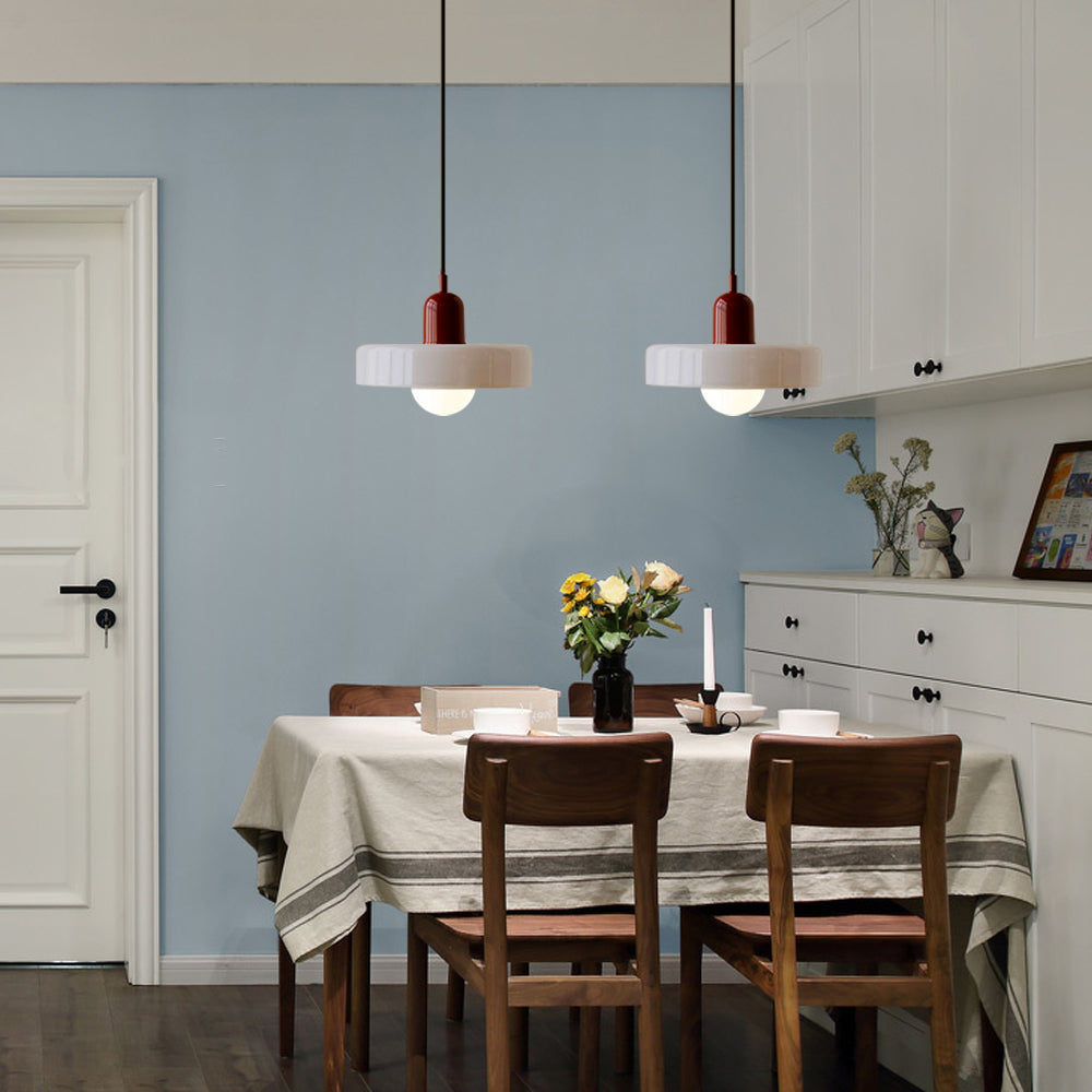 (M)1-Light Glass Pendant Light Fixture Modern Small Lamps for Living Room/Kitchen