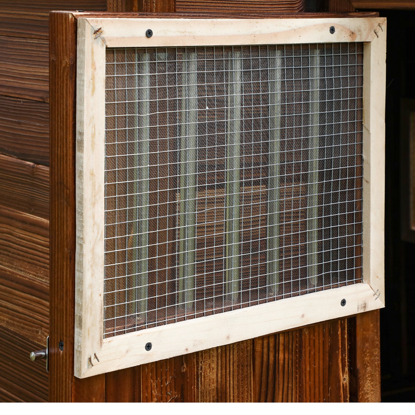 Outdoor Dog House Weatherproof with Window, Pine Wood Dog House with Elevated Floor for Large Dogs, Extra Large Dog House with Waterproof Roof
