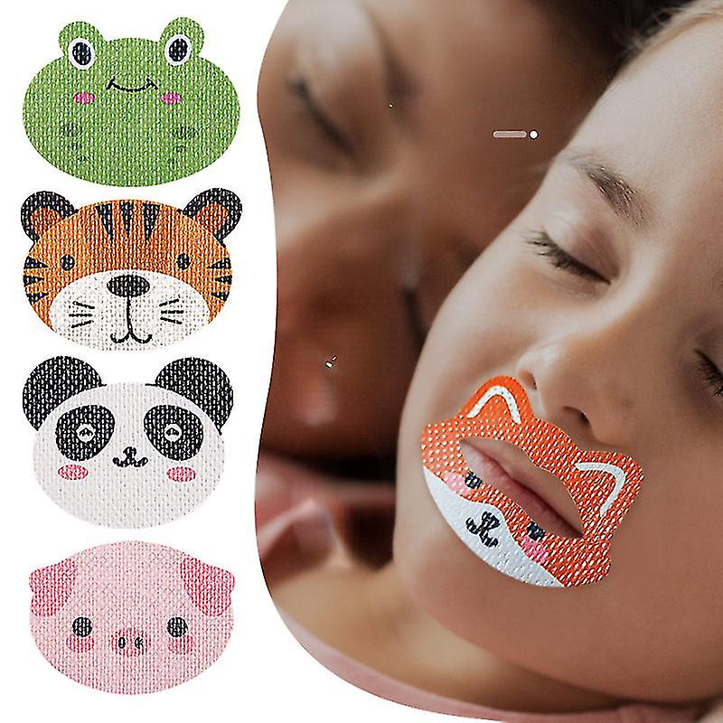 (Y)30 pieces of children's cartoon sealing tape, orthopedic breathing sleep tape, sleeping mouth tape, anti snoring tape, reducing mouth breathing