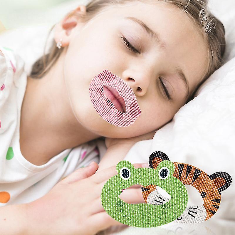 (Y)30 pieces of children's cartoon sealing tape, orthopedic breathing sleep tape, sleeping mouth tape, anti snoring tape, reducing mouth breathing