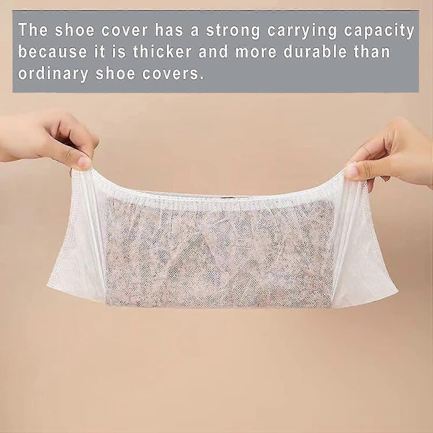 (Y)100 Pack (50 Pair) Disposable Shoe Cover, White Resistant Boot Covers Non Slip Shoe Booties For Indoors