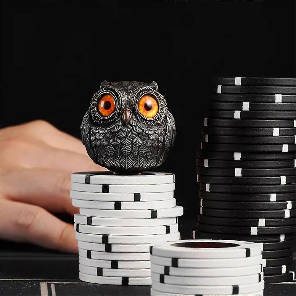 (Y)Lucky Owl Guardian-The Wise Watcher,Retro Owl Decor Figurines Shelf Decor