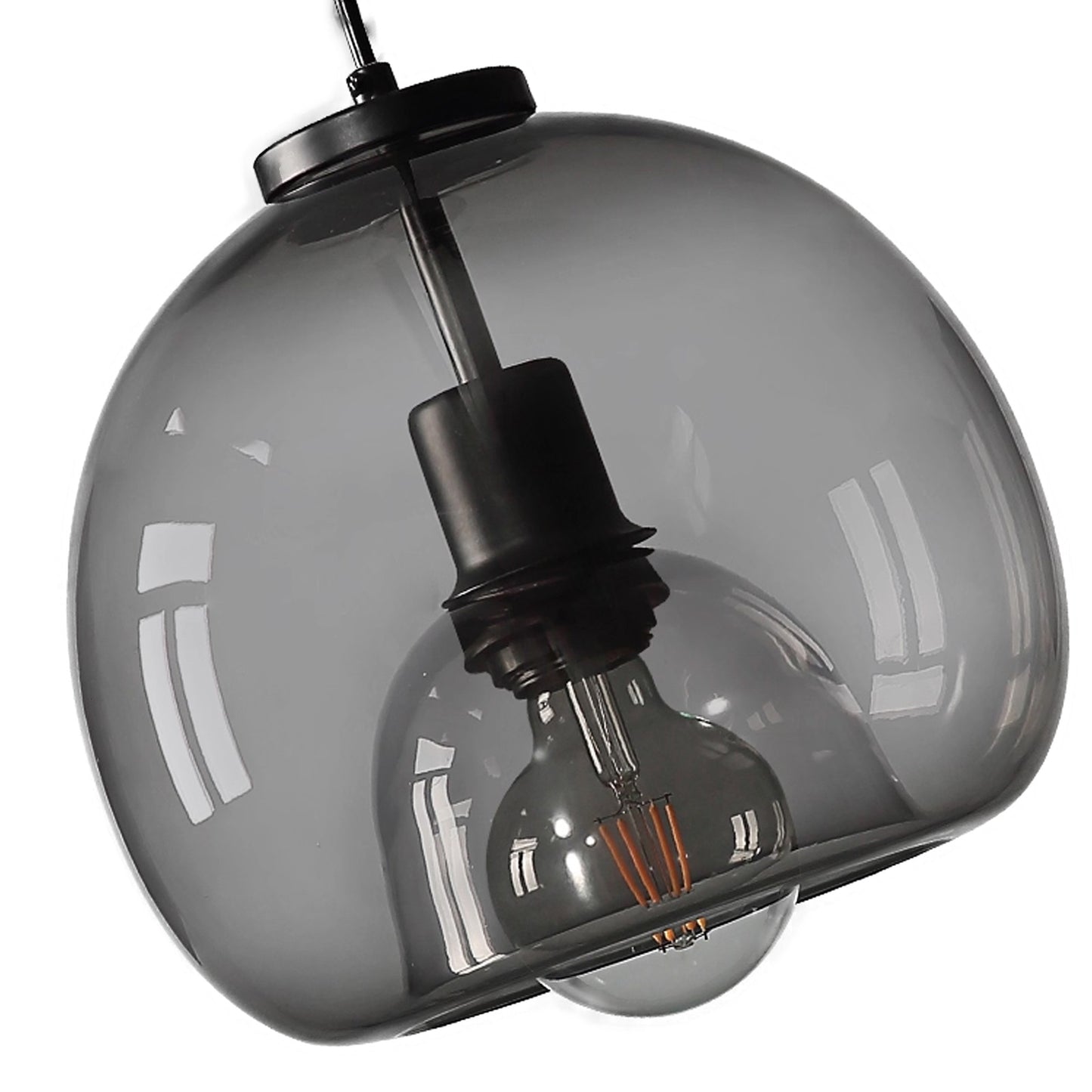 Modern Minimalist Pendant Light - Artistic Glass Shade with Sleek Metal Frame for Dining Room, Bedroom, Living Room