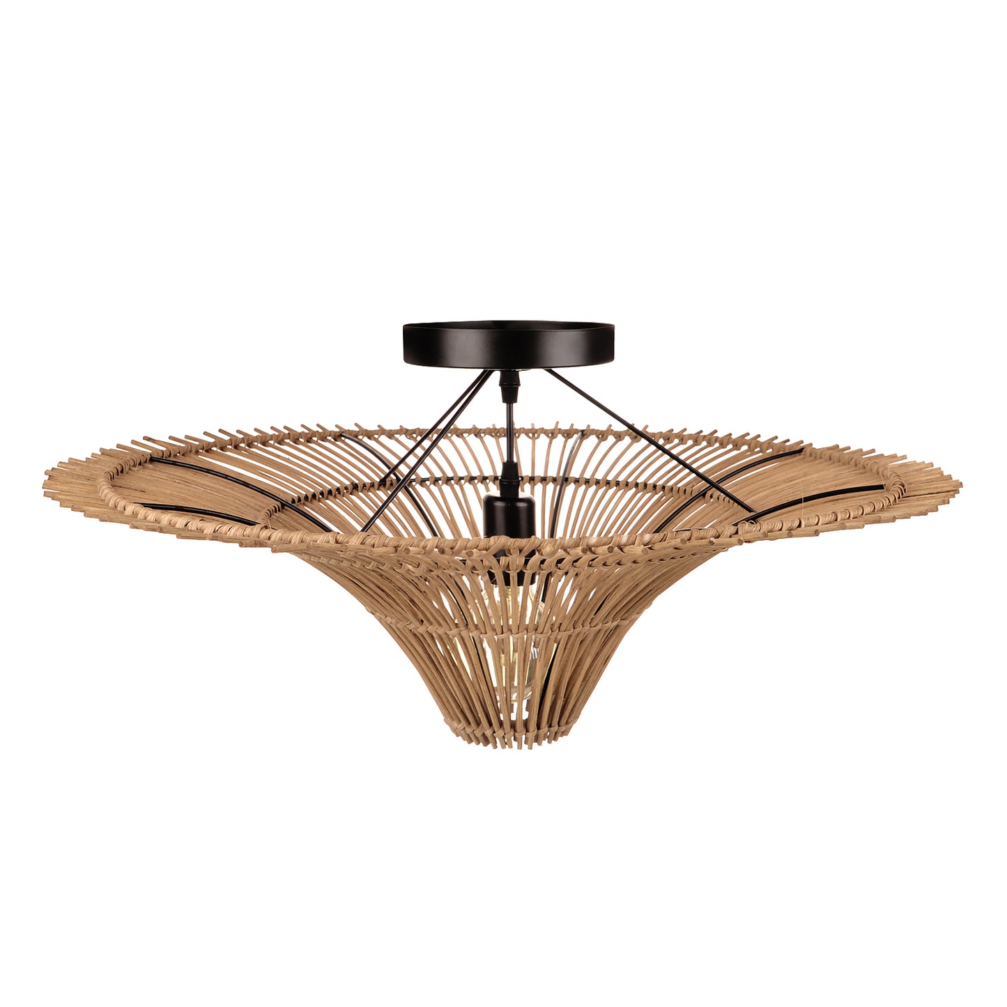 (M)ARTURESTHOME Rustic Wicker Ceiling Light Fixtures Boho Rattan Chandelier for Coastal Kitchen Island Dining Room