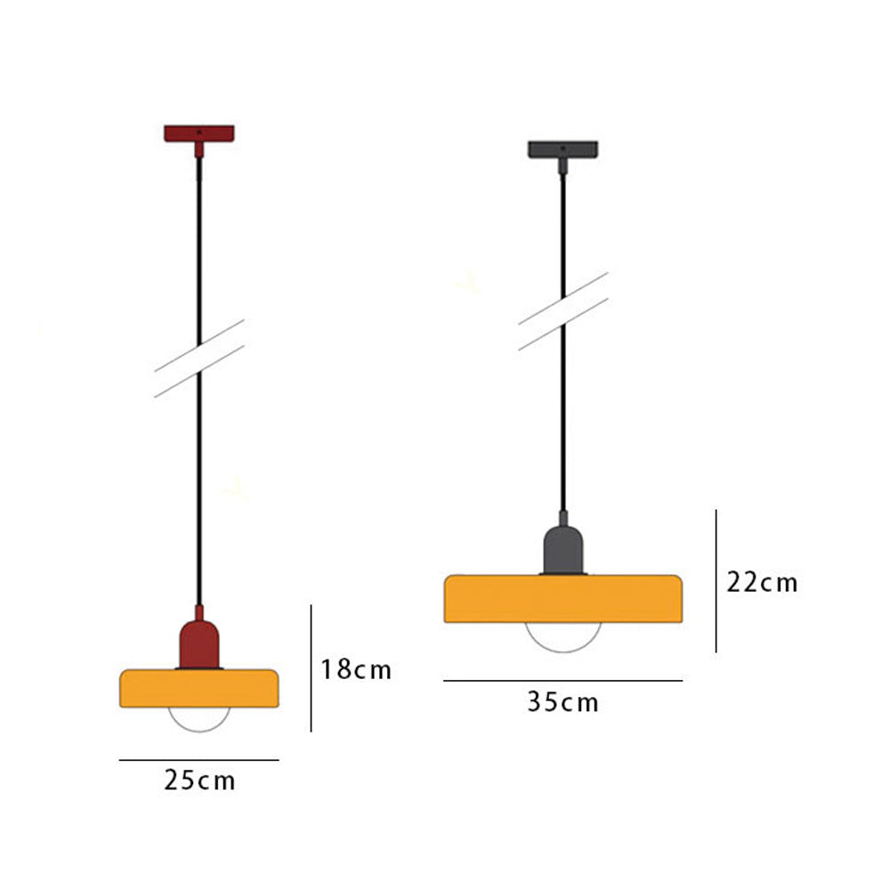 (M)Mid Century Modern Pendant Light Orange Glass Hanging Light Nordic Large Single Lamp Vintage Farmhouse Dining Room Chandelier Over Table Kitchen Island Bedroom Hallway Restaurant