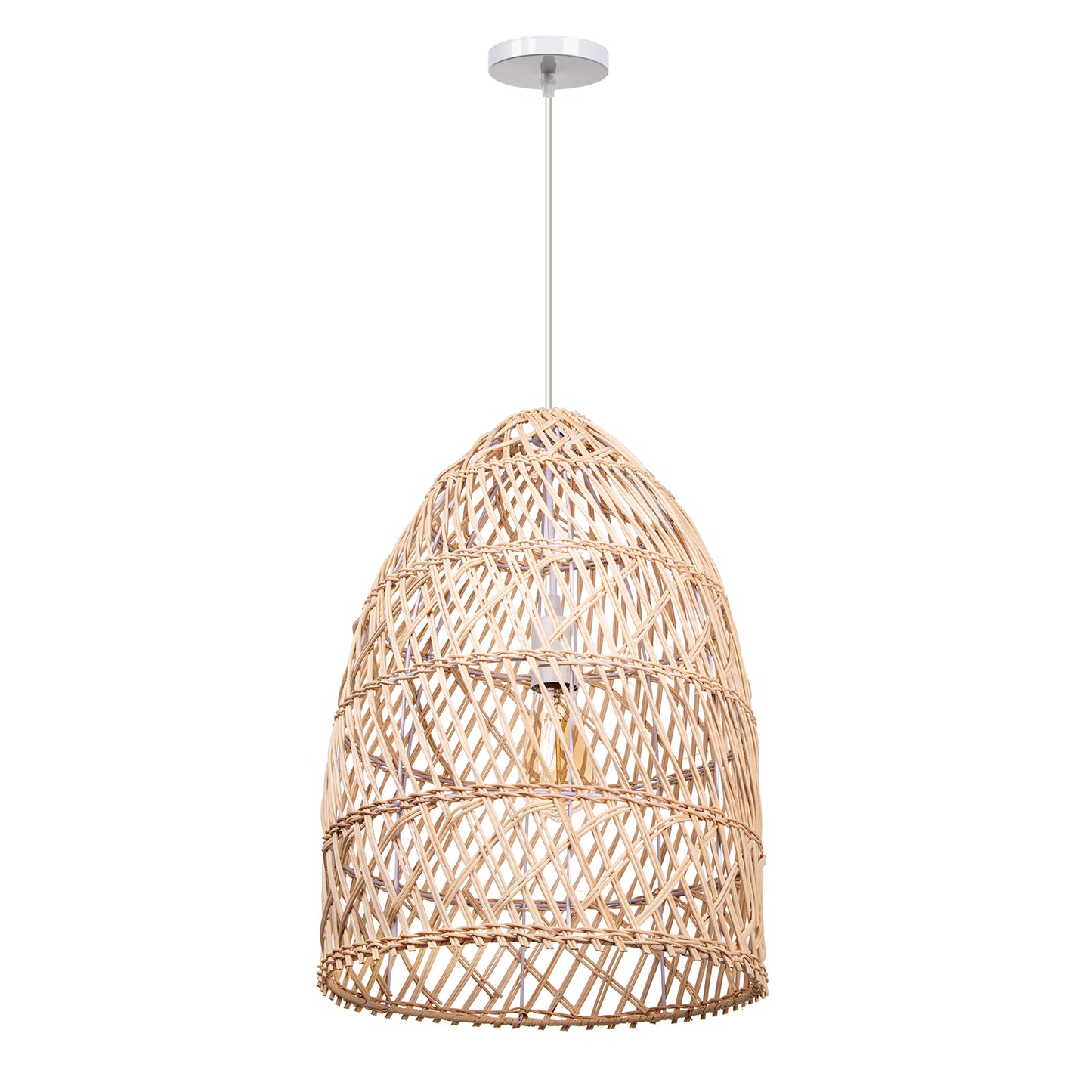 (Z)ARTURESTHOME Bamboo Pendant Lamp Globe Lampshade Ceiling Pendant Lamp E27 for bedroom living room kitchen