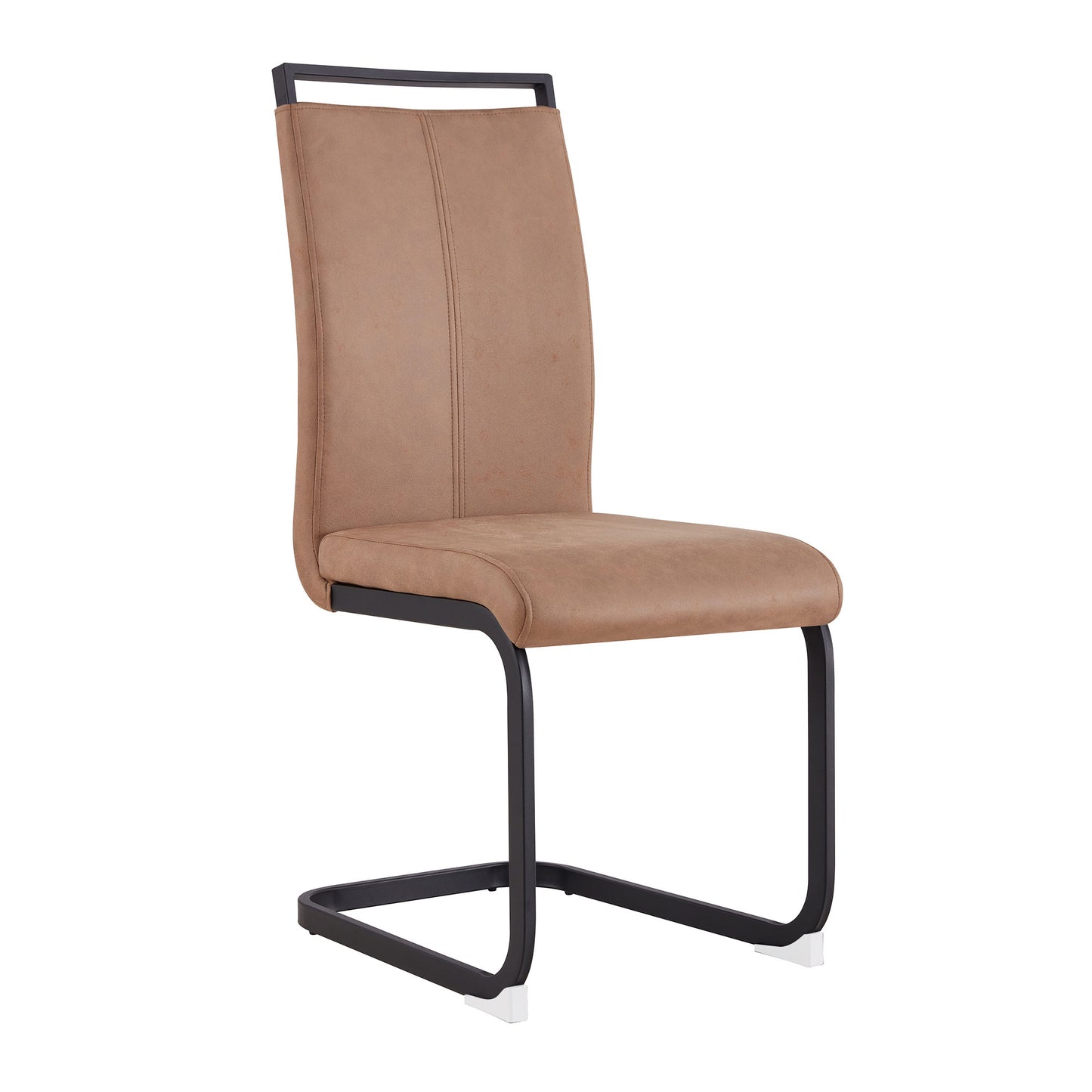 Contemporary 4-Piece Dining Chairs,Elegant Design, Water-Resistant, High-Back with Technofabric, Brown