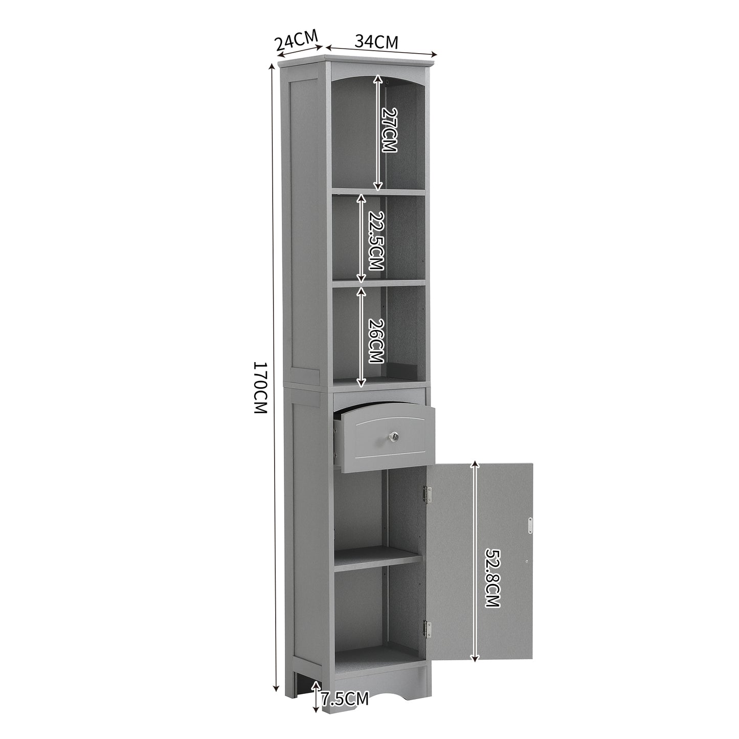 (Z)Simple Classic Bathroom Cabinet Bathroom Storage Shelves Bathroom Furniture Multifunctional Corner Cabinet
