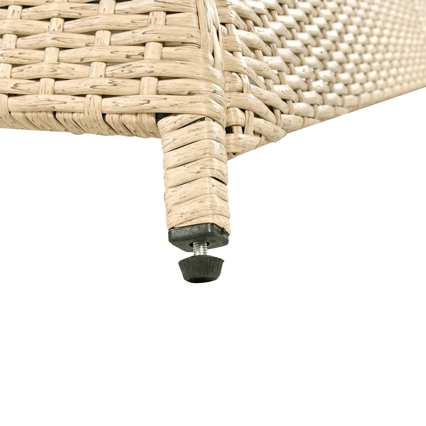 Grey Rattan Garden Lounge Set with Tent, Grey Door Curtain, Removable & Washable Seat Cushions for 2-4 People