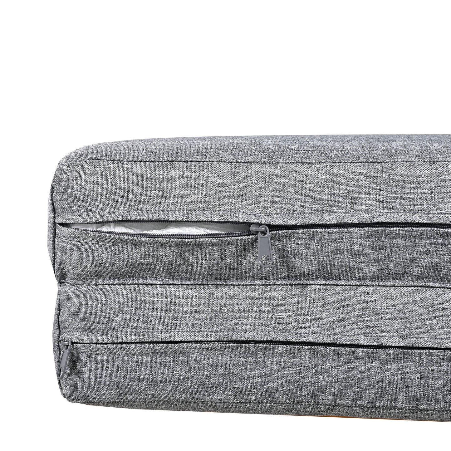 Grey Rattan Garden Lounge Set with Tent, Grey Door Curtain, Removable & Washable Seat Cushions for 2-4 People