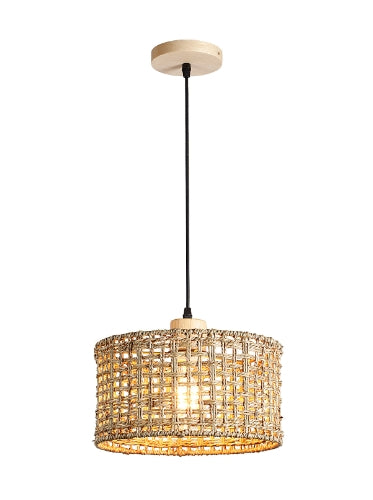 Modern Minimalist Style Rattan Cylinder Chandelier
