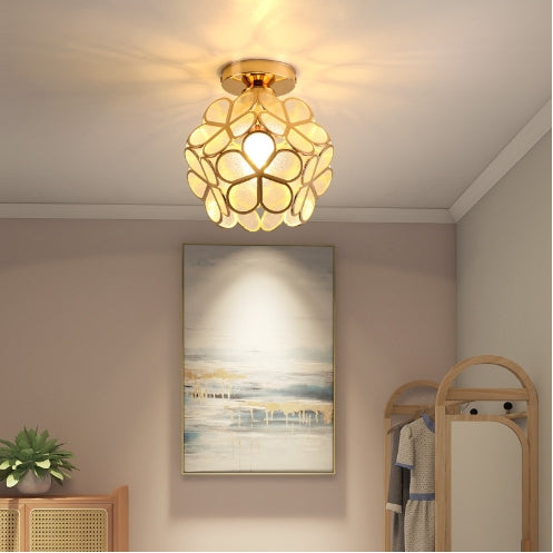 Modern minimalist gold petal ceiling light