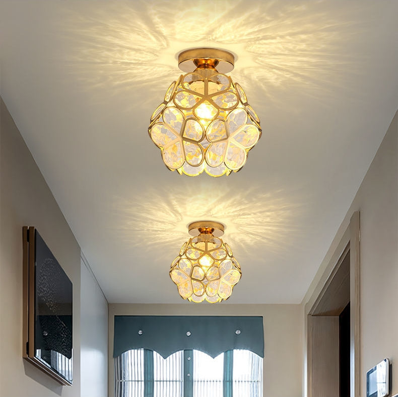 Modern minimalist gold petal ceiling light