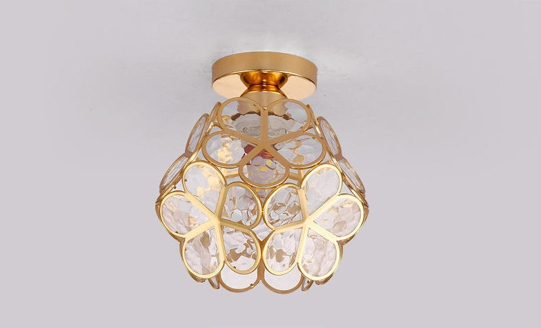 Modern minimalist gold petal ceiling light