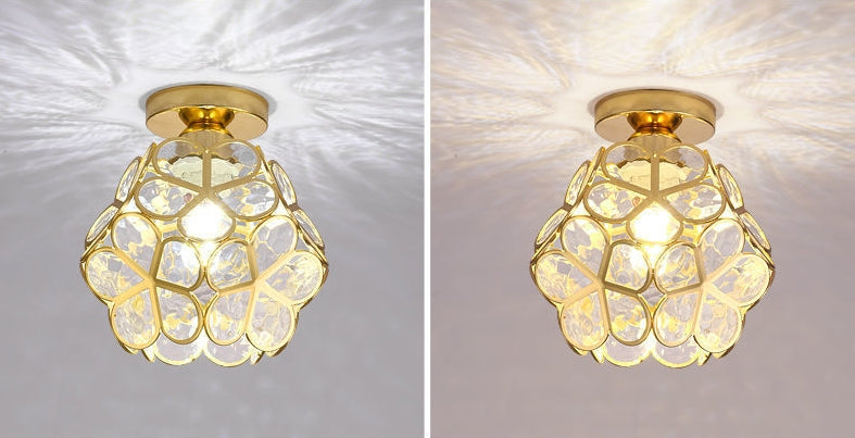 Modern minimalist gold petal ceiling light
