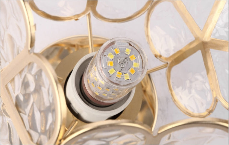 Modern minimalist gold petal ceiling light