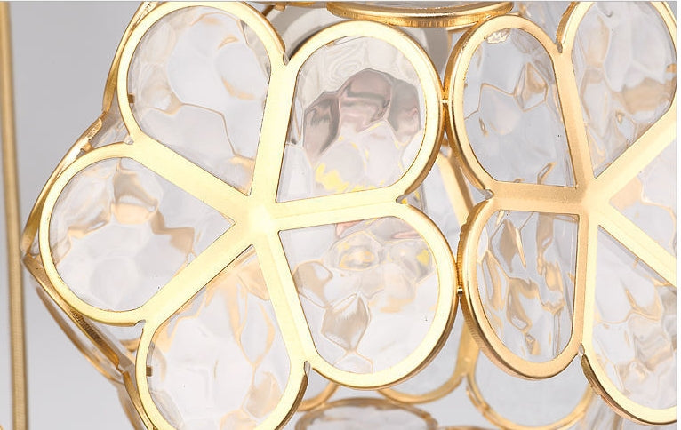 Modern minimalist gold petal ceiling light