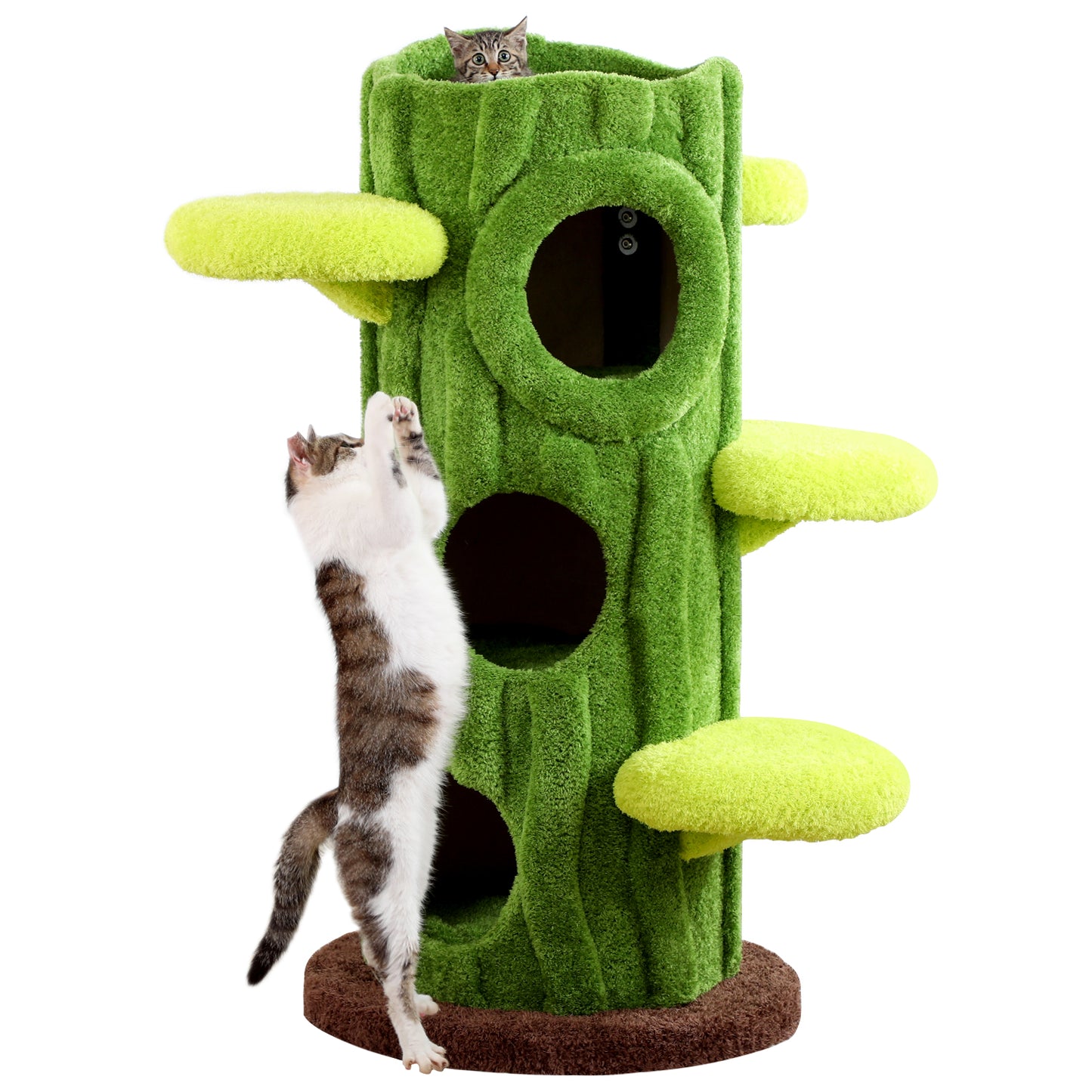 47.2 Inch Large Modern Cat Tree for Multiple Cats Indoors with Perches, Scratching Posts, Removable Mat, Suitable for Cats of All Sizes