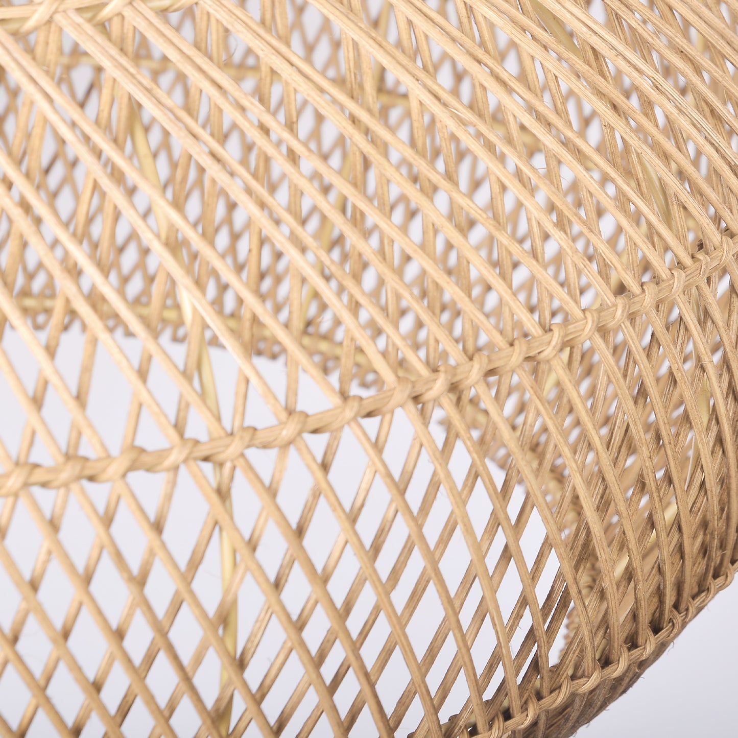 (X) Handcrafted Rattan Gourd Shaped Chandelier, Natural Modern Minimalist Lamps for Bedroom and Living Room