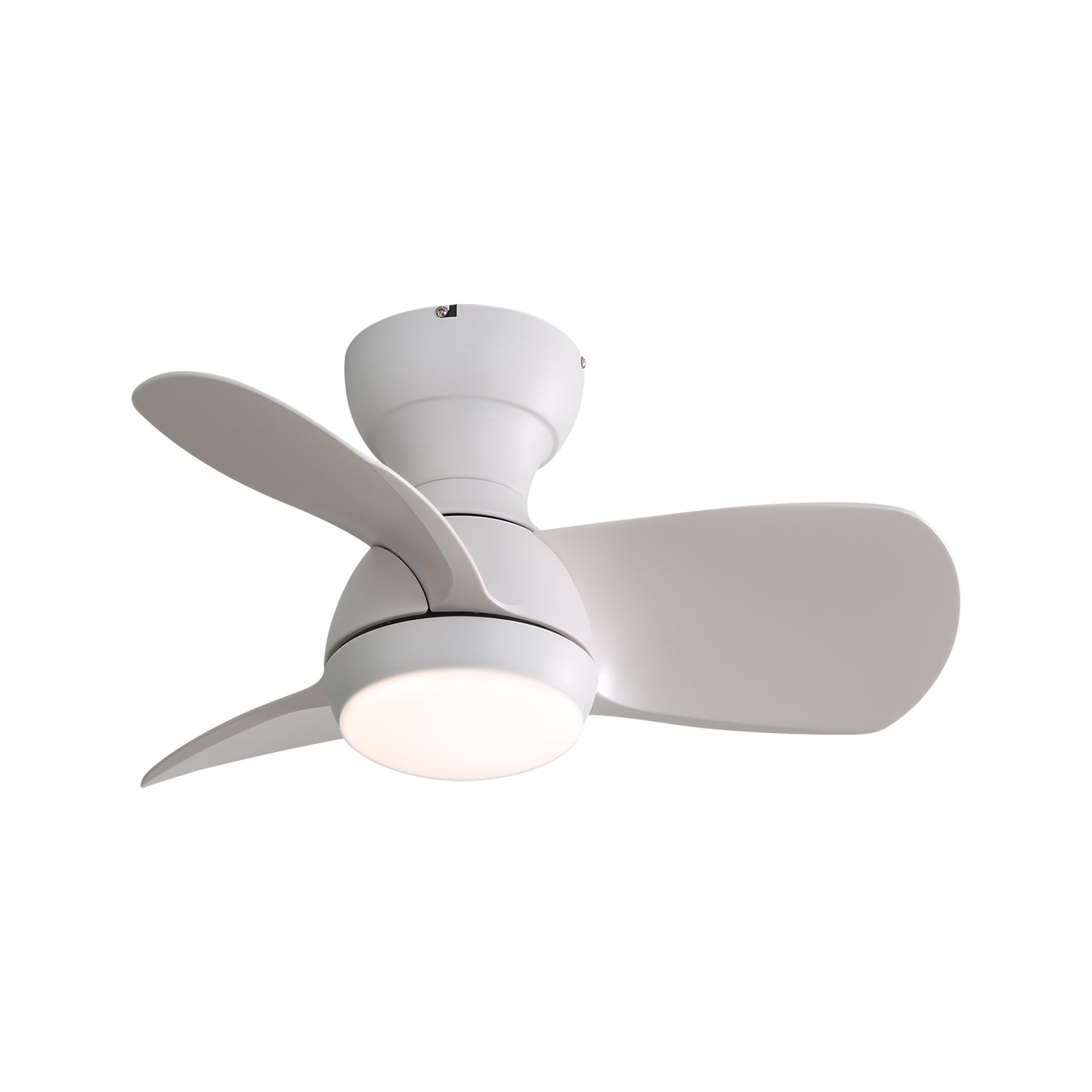23-Inch Mini LED Ceiling Fan with 3-Color Dimmable Light, 3 ABS Blades, DC Motor, Remote Control for Bedroom