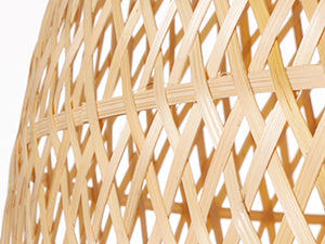 (Q)Handmade Woven Bamboo Pendant Light,Bohemian Style Cage Lampshade Pendant Light, Suitable for Restaurants,Bedrooms, Farmhouses