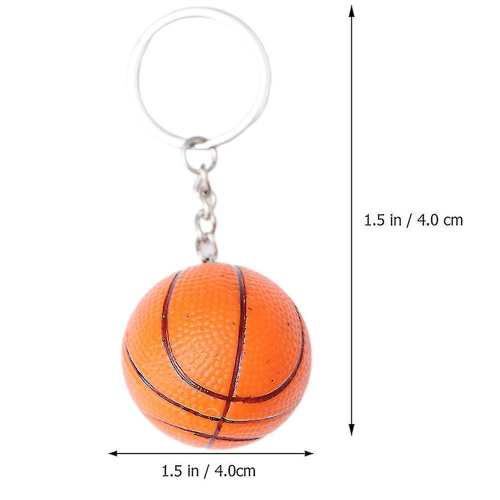 (Y)3 Pcs Mini Basketball Keychain Creative Keyrings Souvenir Pendant For Players Athletes Boys Teammates(orange)
