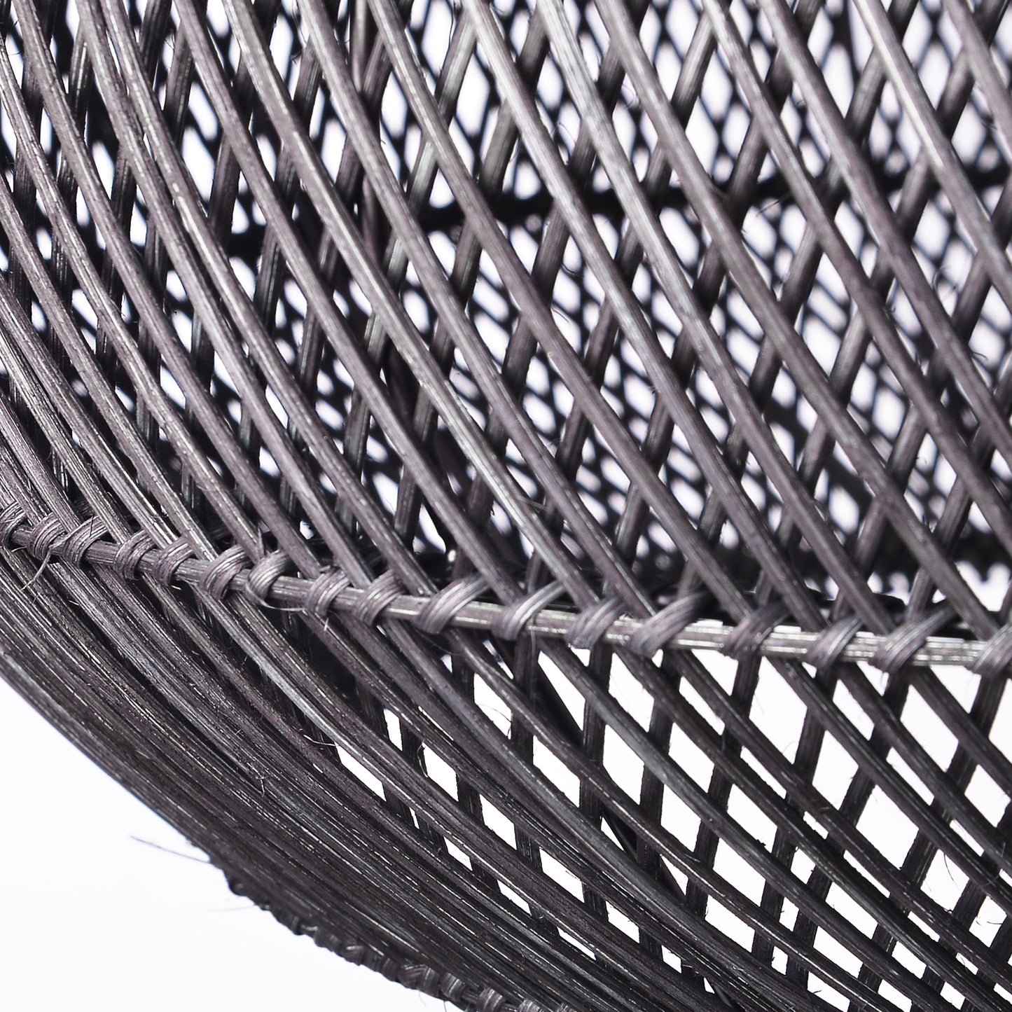 (X) Black Handcrafted Rattan Gourd Shaped Chandelier, Natural Modern Minimalist Lamps for Bedroom and Living Room