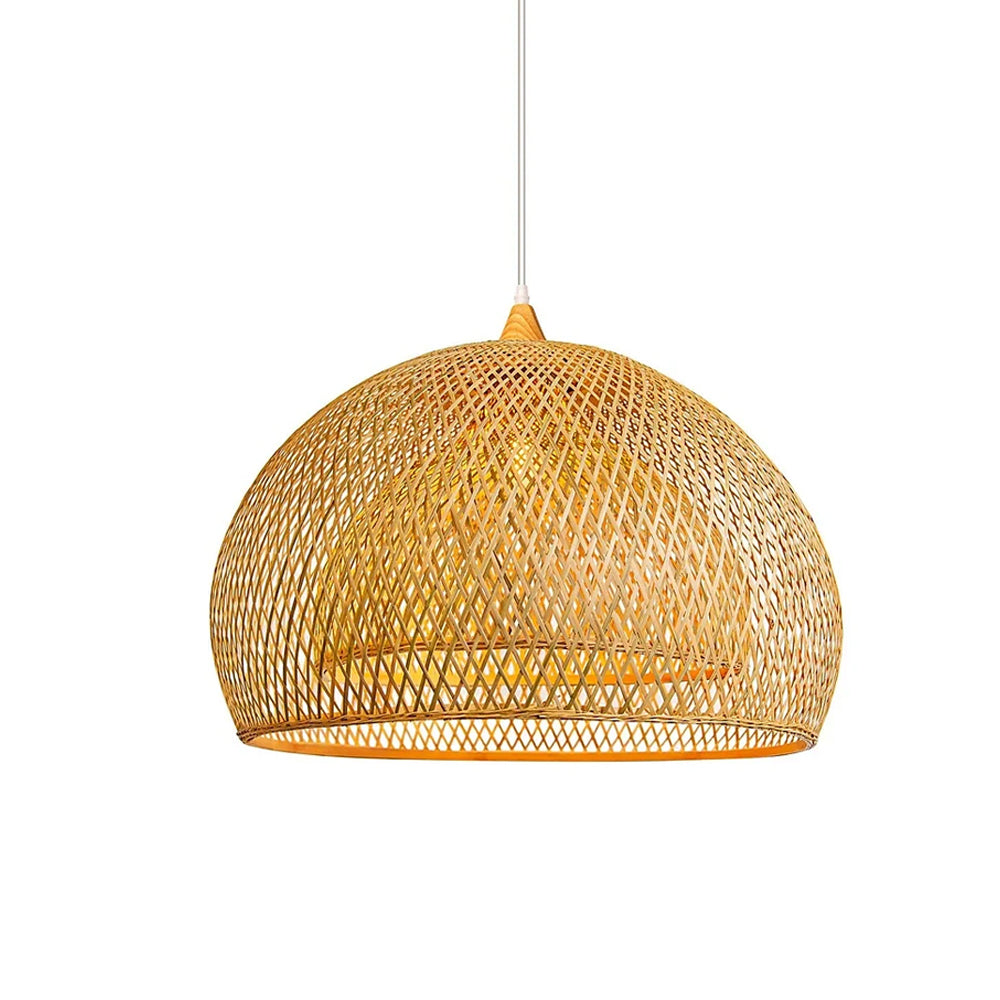 Dome Bamboo Ceiling Light Fixtures for Kitchen Island