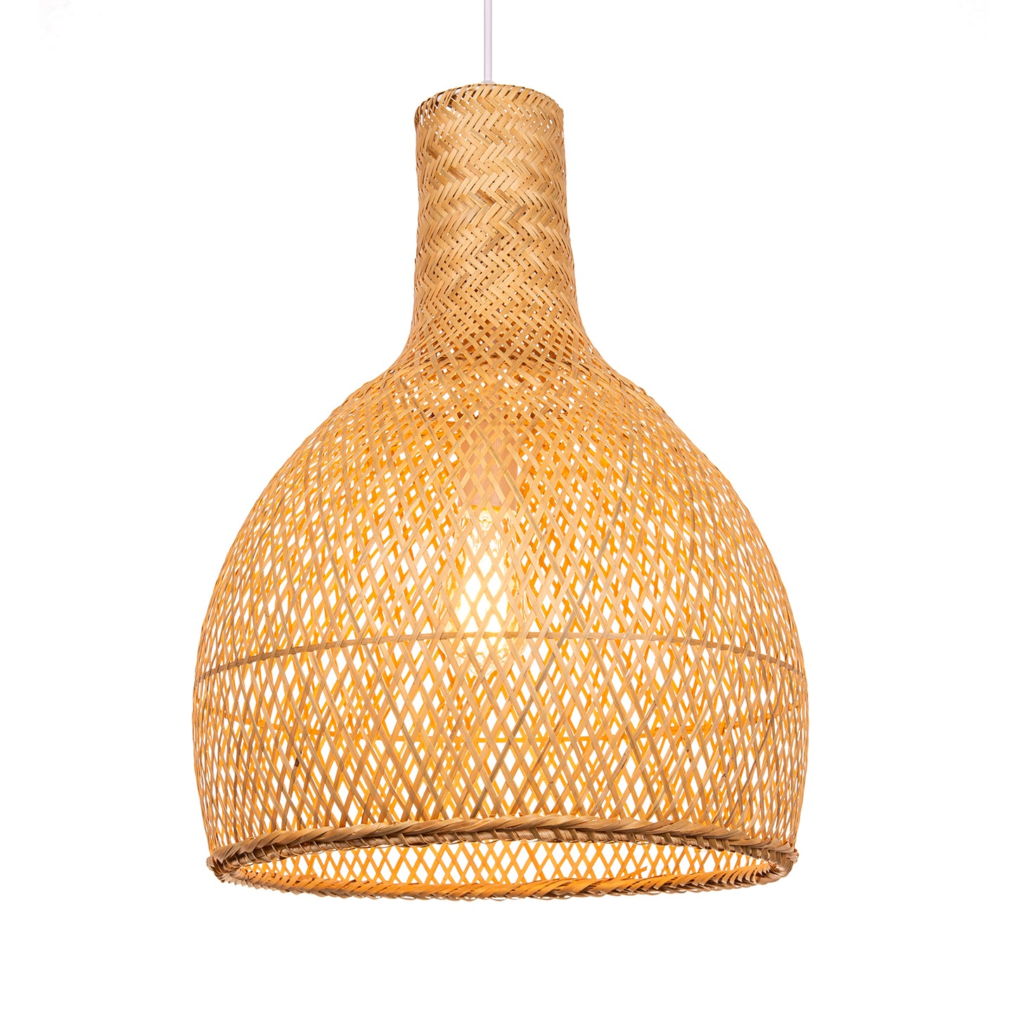 Bamboo Chandelier Vintage Rustic Hand-Woven Chandelier