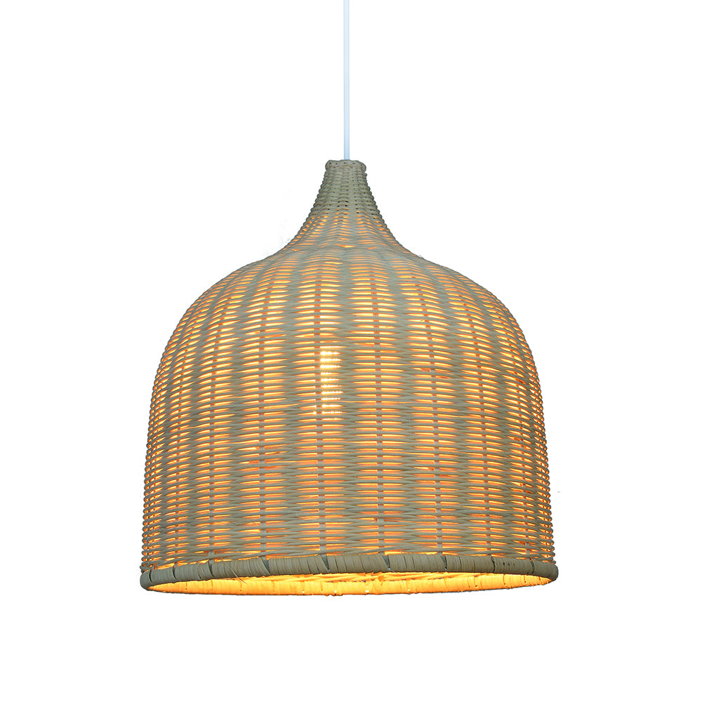 (M) Rattan Chandelier Pendant Lighting E27 Large Hanging Lampshade Fixture for Home Decoration