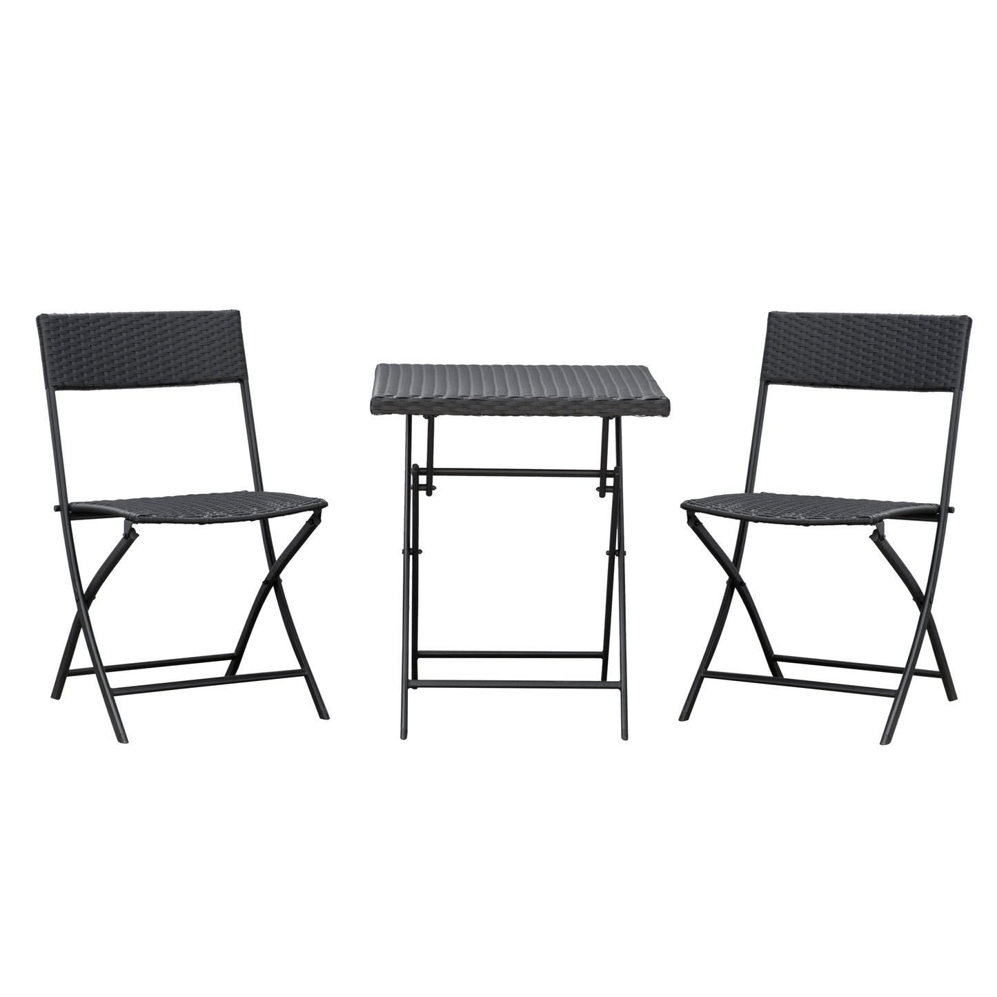 Poly rattan set for 2 people, rattan seating group garden furniture set, brown, perfect for balconies and terraces