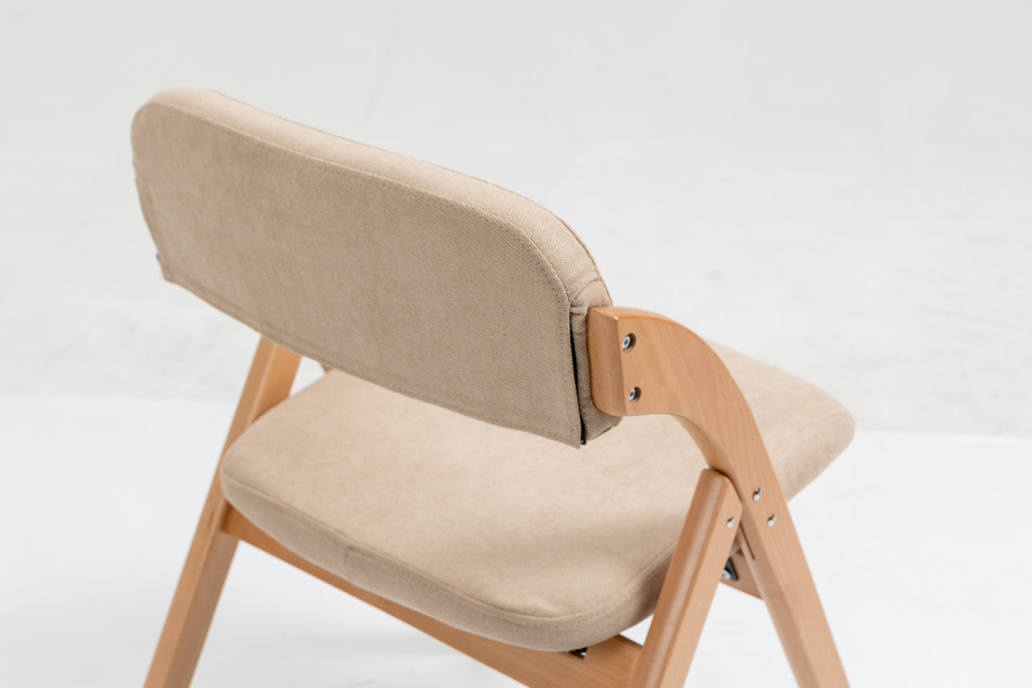 Wooden Stackable Folding Chairs with Padded Seats & Removable Covers - 2 Pack for Kitchen, Office, Wedding, Party, Picnic