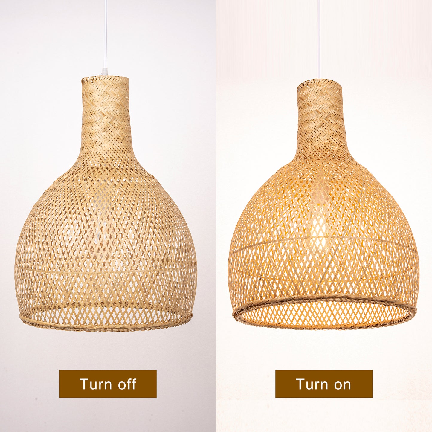 Bamboo Chandelier Vintage Rustic Hand-Woven Chandelier