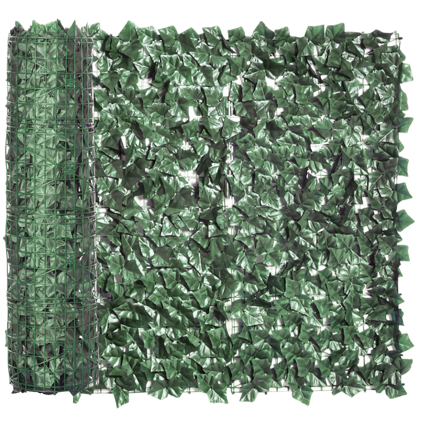 Artificial Hedge for Garden Terrace Wall Decoration Dark Green 300x100cm