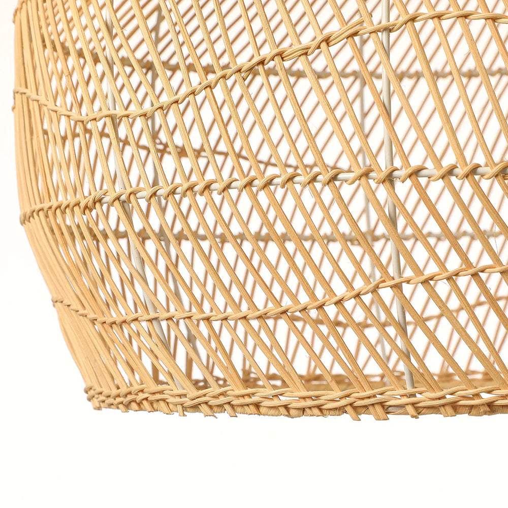 Rope Rattan Lighting Fixture Hardwired for Kitchen Island