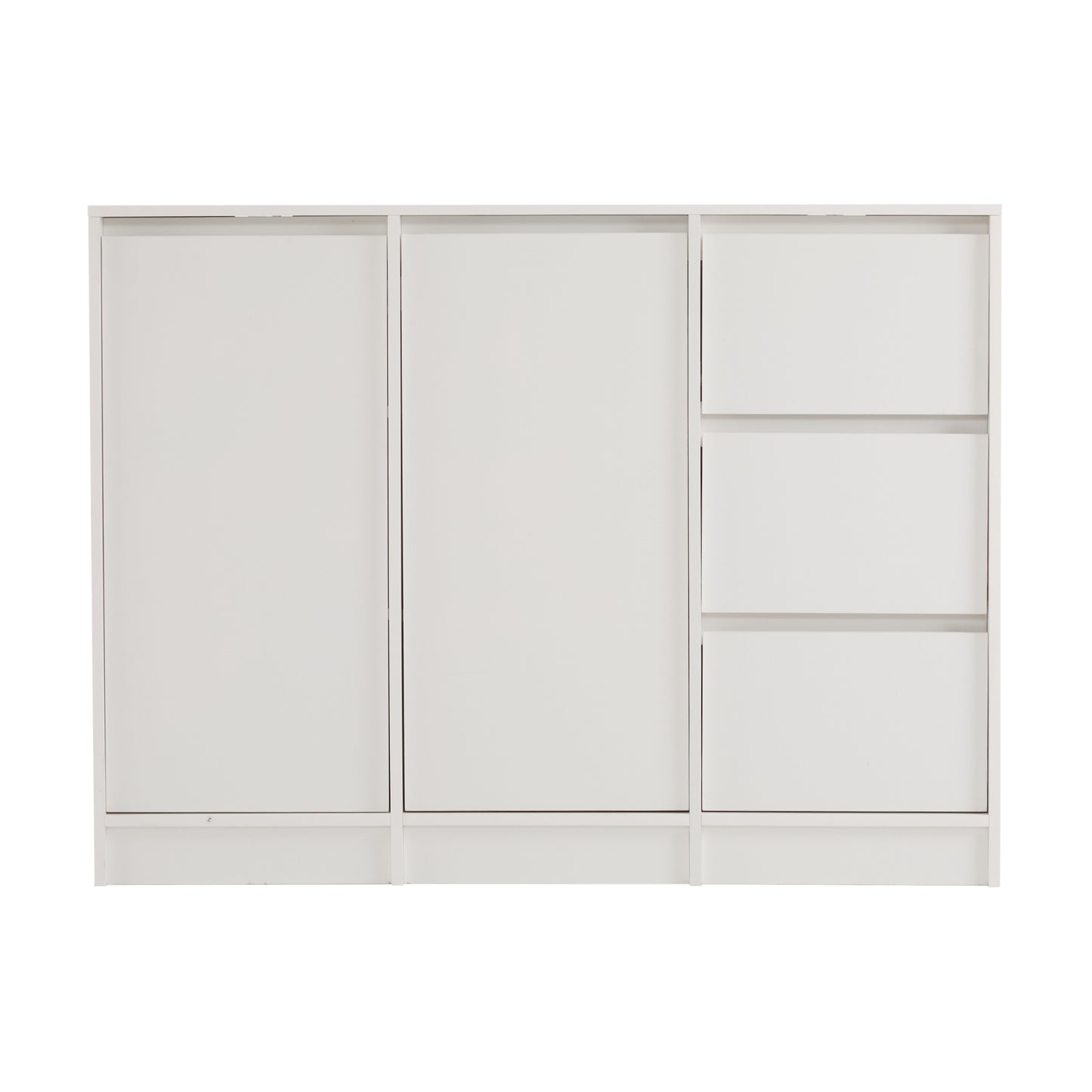 Modern Sideboard with Large Storage Space, Two Doors, Three Drawers, and Adjustable Shelf (120x90x35 cm)