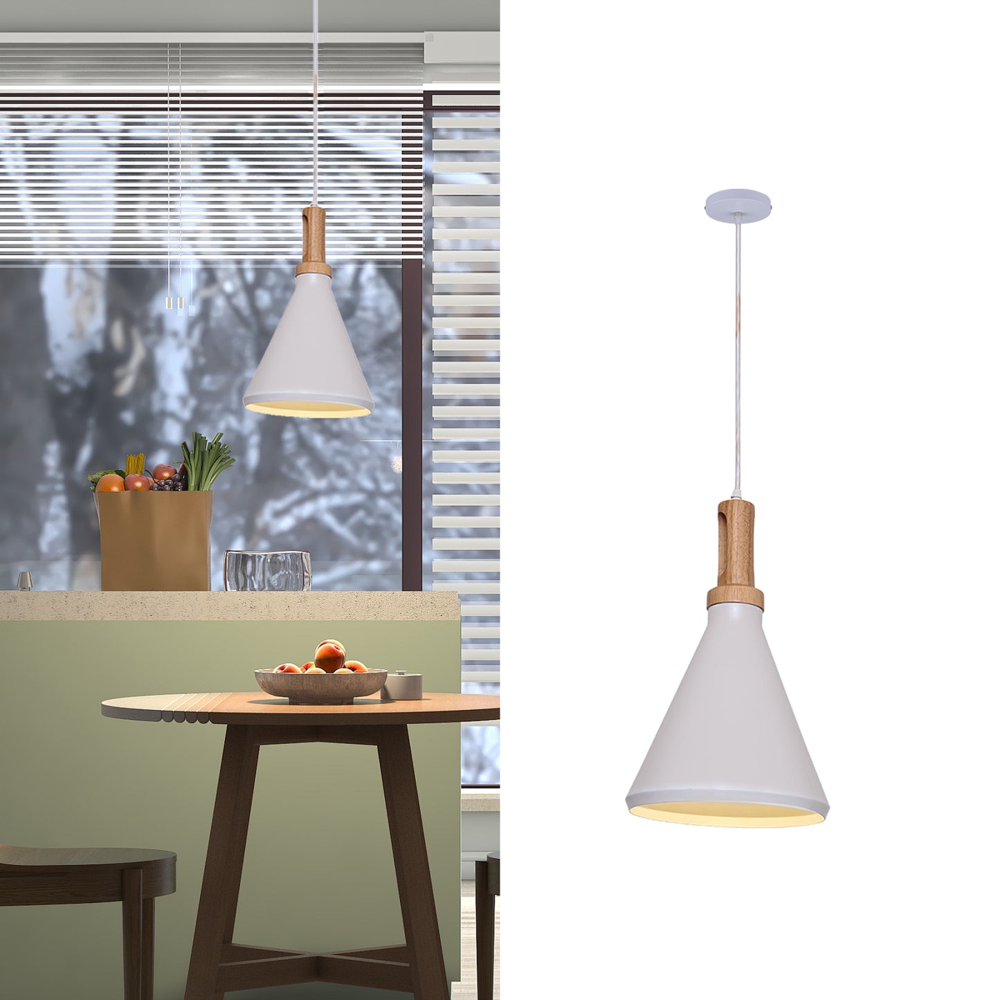 (N) ARTURESTHOME Modern Iron Cafe Lighting Tapered Accent Chandelier