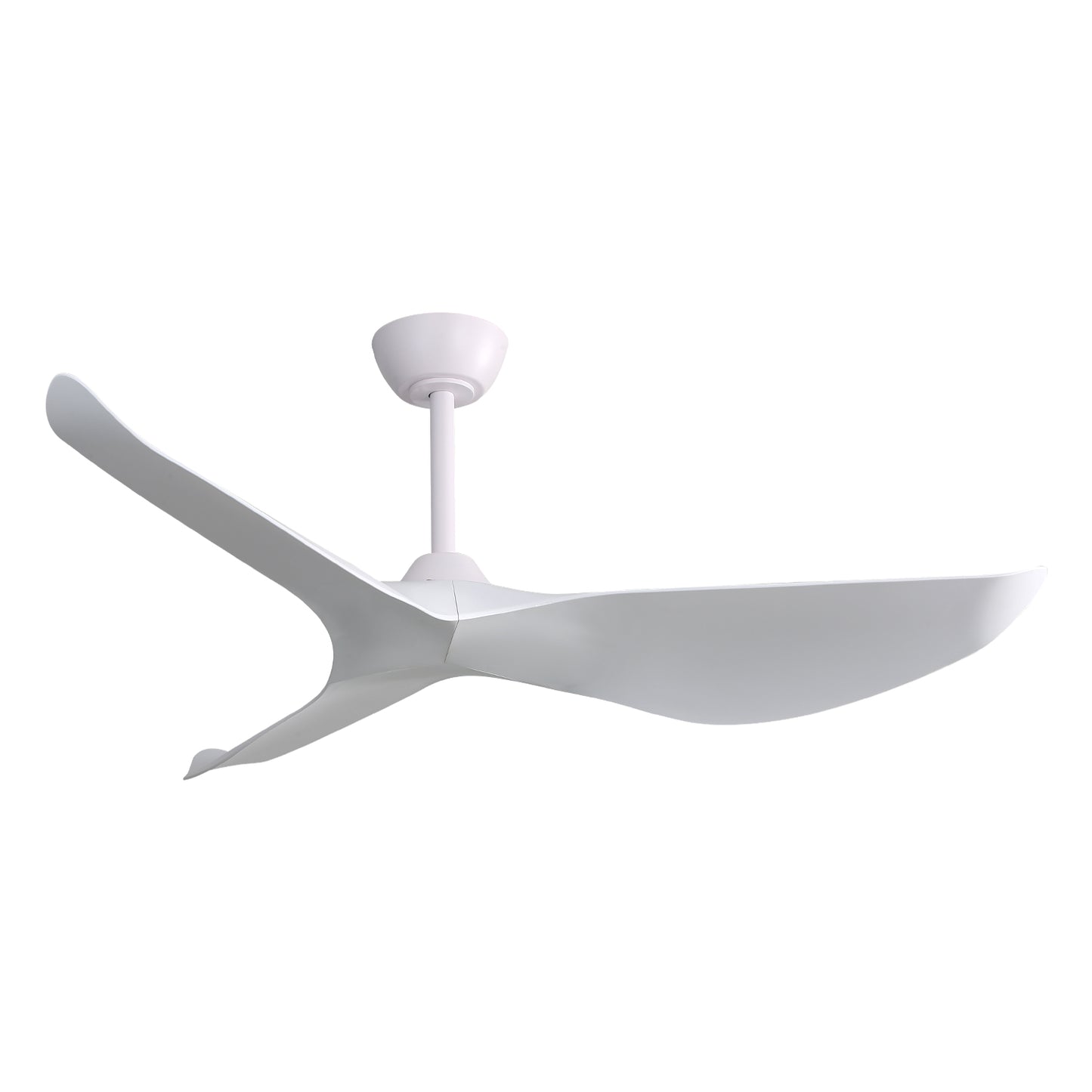52" Indoor Ceiling Fan with 6-Speed Remote, 3 ABS Blades, Reversible DC Motor, White, Perfect for Living Room
