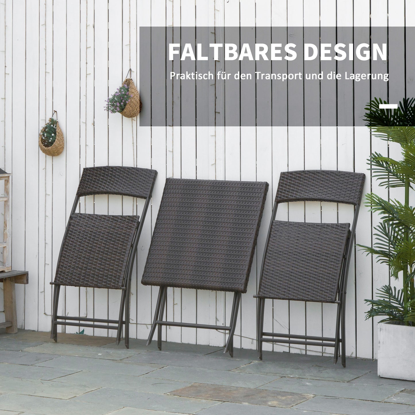 Poly Rattan Pavilion Set for 2 People, Rattan Garden Furniture Seating Group, Black, Perfect for Balconies and Terraces