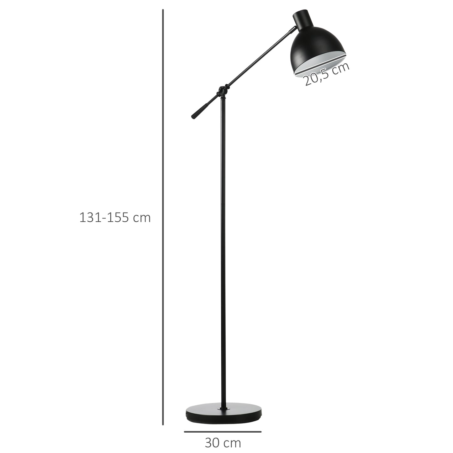Floor lamp, LED energy-saving lamp 10W warm white light dimmable for indoor use, bedroom, restaurant