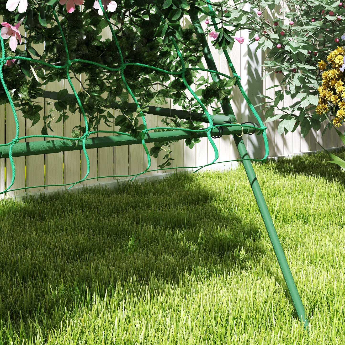 Garden, vegetable, flower trellis, rust-proof, A-shaped trellis for climbing plants, 101x133x227cm