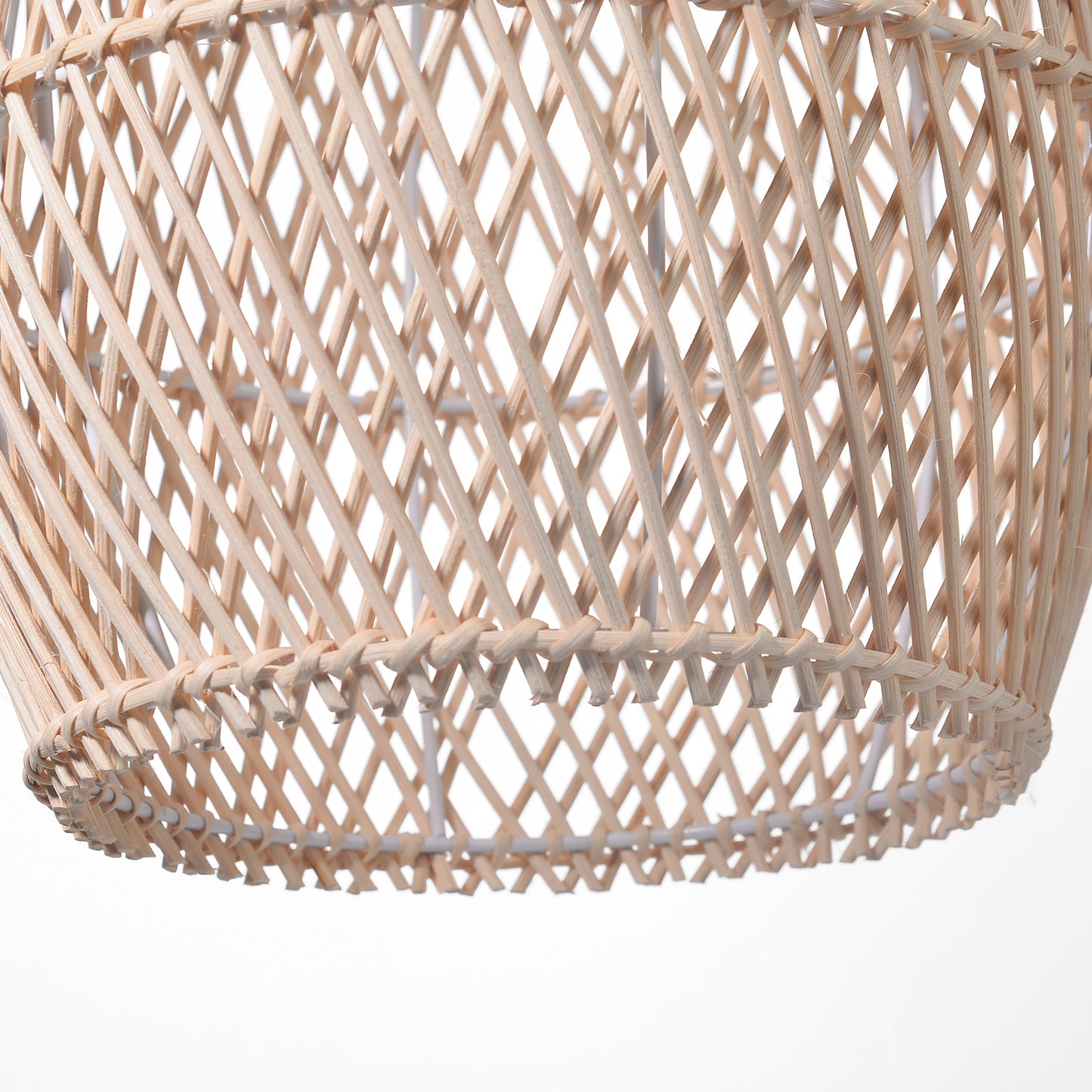 (Q) Handmade Rattan Pendant Light, Modern Minimalist Style Teardrop Shaped Lampshade Rattan Pendant Light, Suitable for Bedrooms