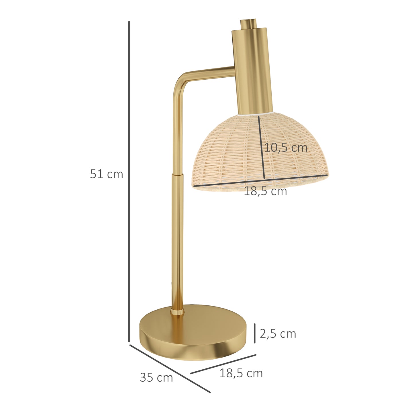 LED bulb for desk and bedside table, energy saving, warm white, dimmable, E27 socket