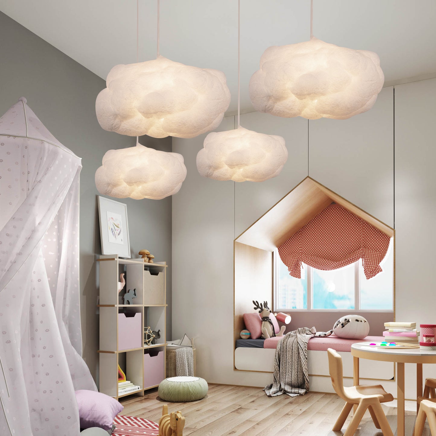 (M)White Cloud Pendant Lighting for Kids Room/Children's room/Nursery School